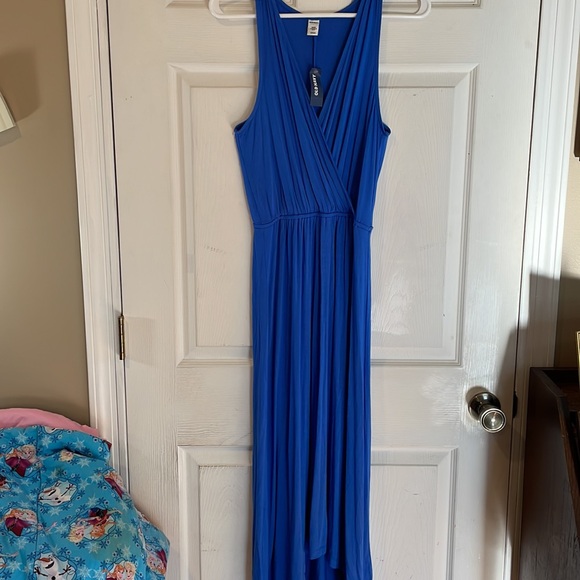 Old Navy Size Small/ Petite Women's Vibrant Blue Maxi Dress - Picture 2 of 9
